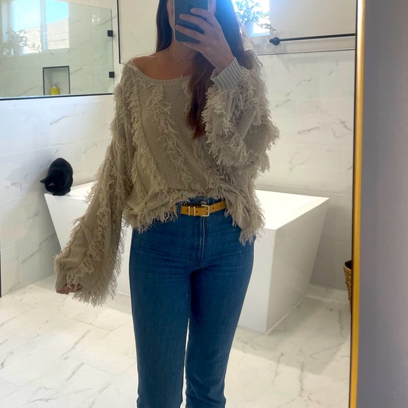 Chaser Slinky Fringe Pullover Sweater - Picture 11 of 12